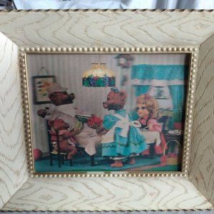 Goldilocks and Three Bears 3D Hologram Framed Vintage Picture 1967 Vari Vue